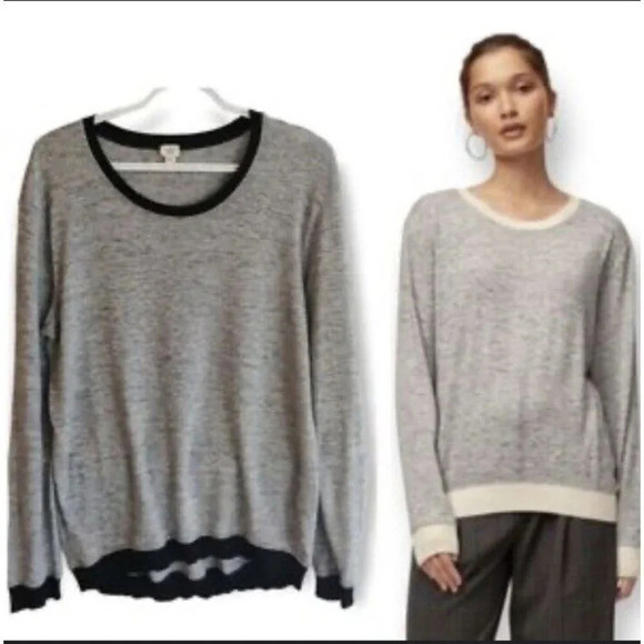 Wilfred Fine Knit Berri Heathered  Gray Sweater XS - Picture 1 of 6